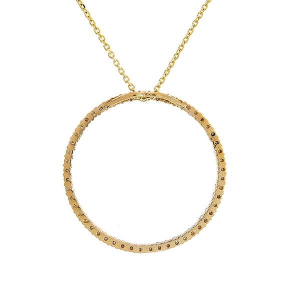 0.65 Carat Diamond Classic Round Eternity Pendant - Picture 3 of 9